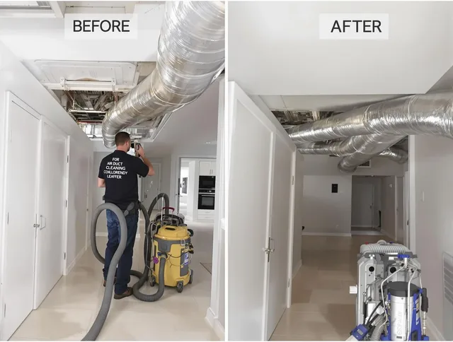 Rockland Air Duct Cleaning professional performing thorough air duct cleaning in Rockland