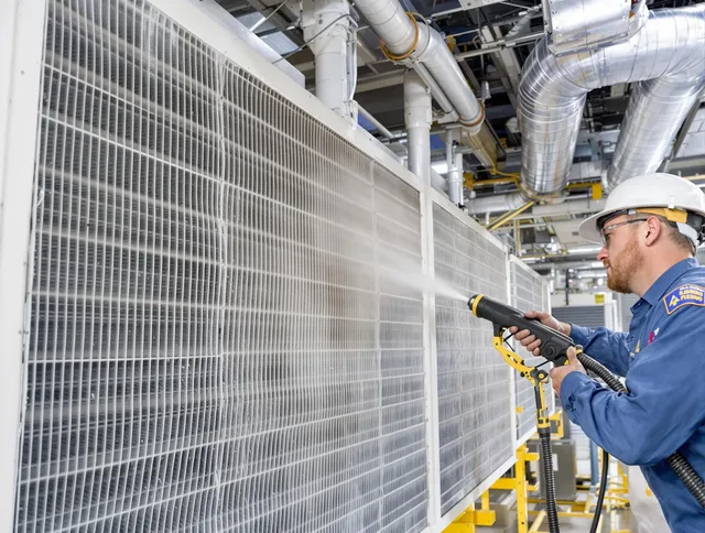 Professional commercial coil cleaning by Rockland Air Duct Cleaning in Rockland